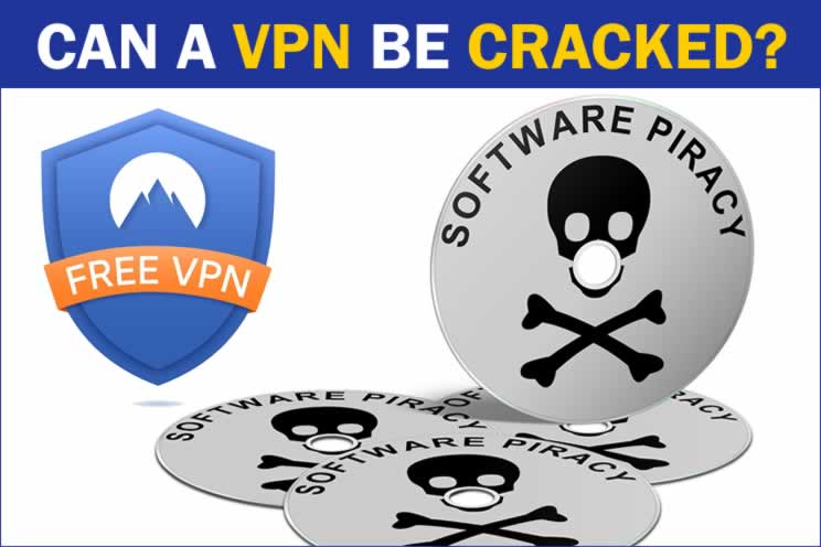 VPN icon with software piracy CDs